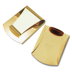 Portatarjetas con clip para billetes inteligente, billetera minimalista con bolsillo frontal para hombre, regalo, boda, Navidad, viajes, oro pulido