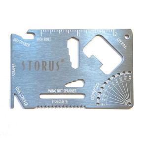 Slimme multifunctionele tool, de grootte van een creditcard met meer dan 15 functies, flesopener, schroevendraaier, stanleymes, draadstripper + meer
