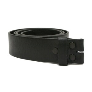 La correa del cinturón inteligente se ajusta a la hebilla del cinturón inteligente Storus o cualquier hebilla, cuero curtido italiano, para hombres 1pc negro