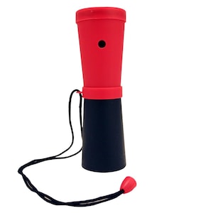 Storus® SuperHorn, Breath Powered Horn for Safety, Parties, Sports, Rallies, Protests, Hiking, Camping + More - Red + Black