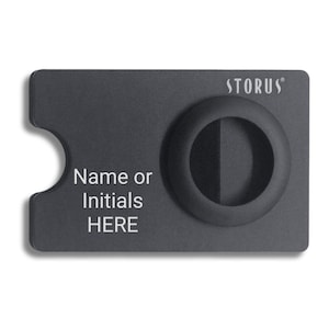 Monedero Smart® con bloqueo RFID rastreable, tarjetero de metal, clip para billetes, compartimento para etiqueta de aire y opción de grabado en la parte posterior, color negro