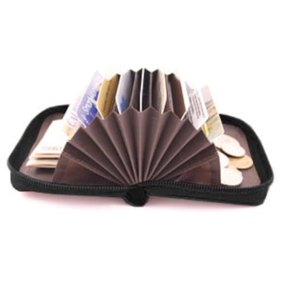 折りたたみ財布 [MATINKIM]vintage accordion wallet in brown VINTAGE ACCORDION WALLET IN BROWN - MATINKIM