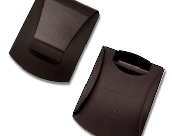 Matte Black Smart Money Clip Card Holder, Minimalist Front Pocket Wallet