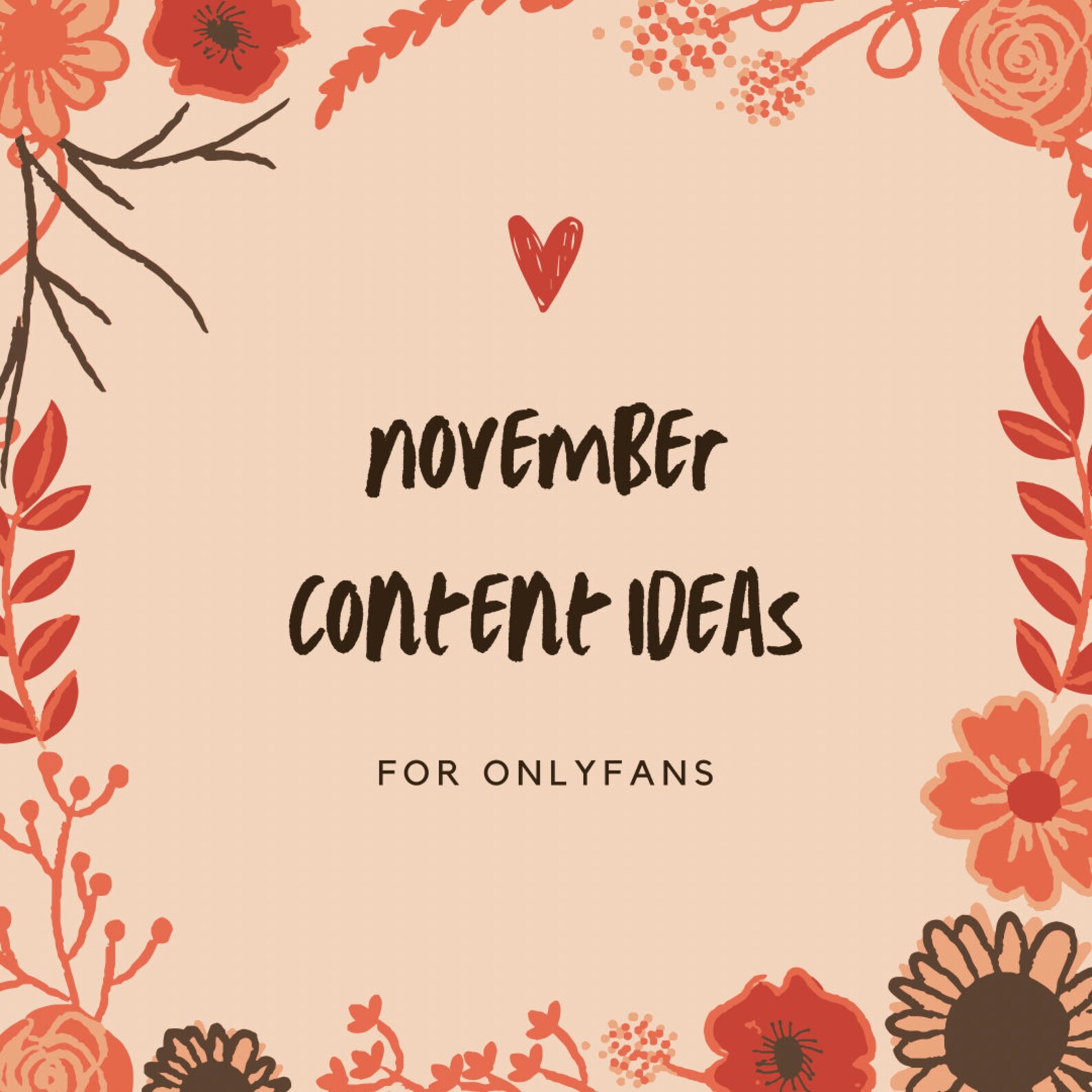 November Onlyfans Content Ideas Etsy