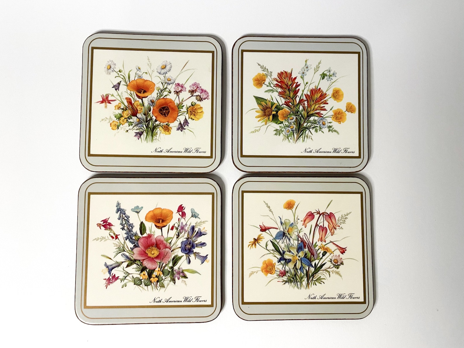 Vintage Pimpernel Floral Coasters Etsy