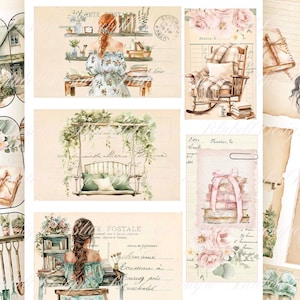 papier digital  " My favorite place Kit Complémentaire" scrapbooking kit junk journal téléchargement numérique imprimable