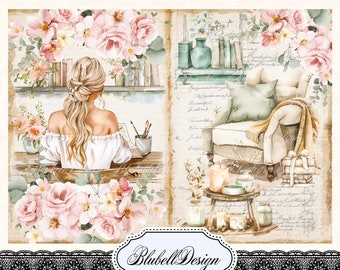 Kit di scrapbooking digitale "My Favorite Place", diario spazzatura, download digitale stampabile