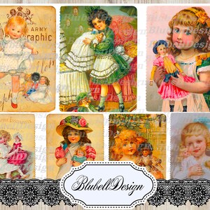 Kit papiers imprimés vintage "Ma Poupée Préférée" 200G kit junk journal scrapbooking