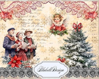 victorian digital paper "COMING SOON" scrapbooking kit junk journal printable digital download