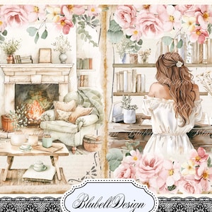 Kit papiers imprimés "My favorite place" kit junk journal papier scrapbooking