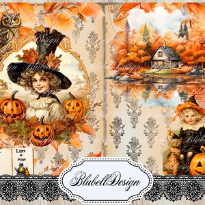 victorian digital paper Gentle wizards scrapbooking kit junk journal printable digital download image 7