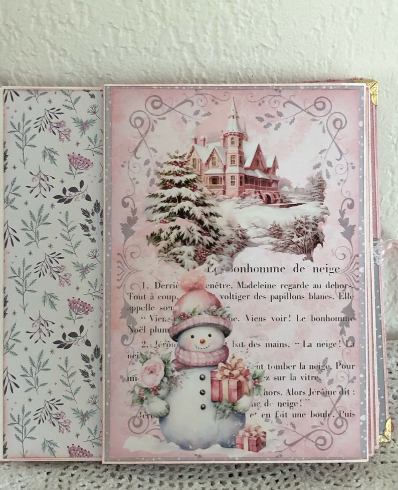 Album Photos de Noël shabby cadeau fait main imagem 7