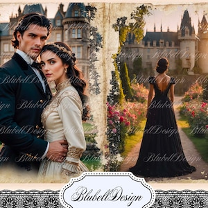 papier digital photos victoriennes KIT COMPLEMENTAIRE "Histoires d'Amour" scrapbooking kit junk journal téléchargement numérique imprimable