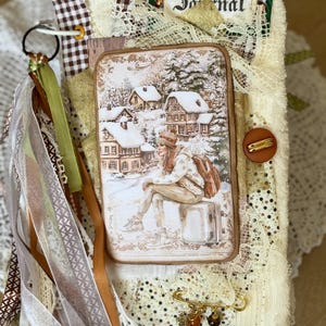 Junk Journal vintage « À la montagne " . journal intime