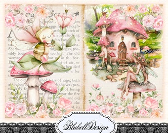 Kit of 14 Vintage Printed Papers 