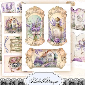 digitaal papier AANVULLENDE KIT "Provençaals platteland" scrapbooking kit junk journal afdrukbare digitale download