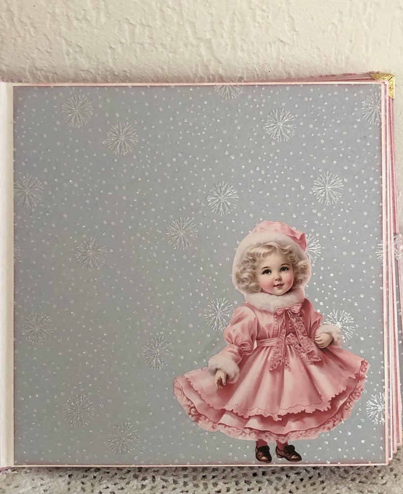 Album Photos de Noël shabby cadeau fait main imagem 9