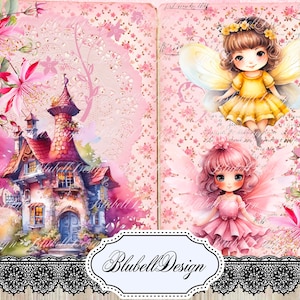 Feen-Digitalpapier „Fairy Dust“, Scrapbooking-Kit, Junk-Journal, druckbarer digitaler Download