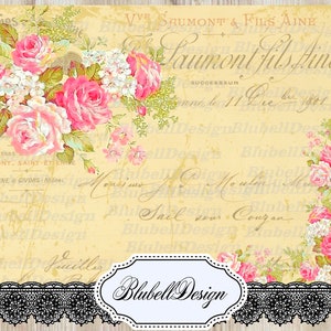 papiers numériques fleuris  "parfum des fleurs" scrapbooking junk journal kit téléchargement numérique imprimable papier digital