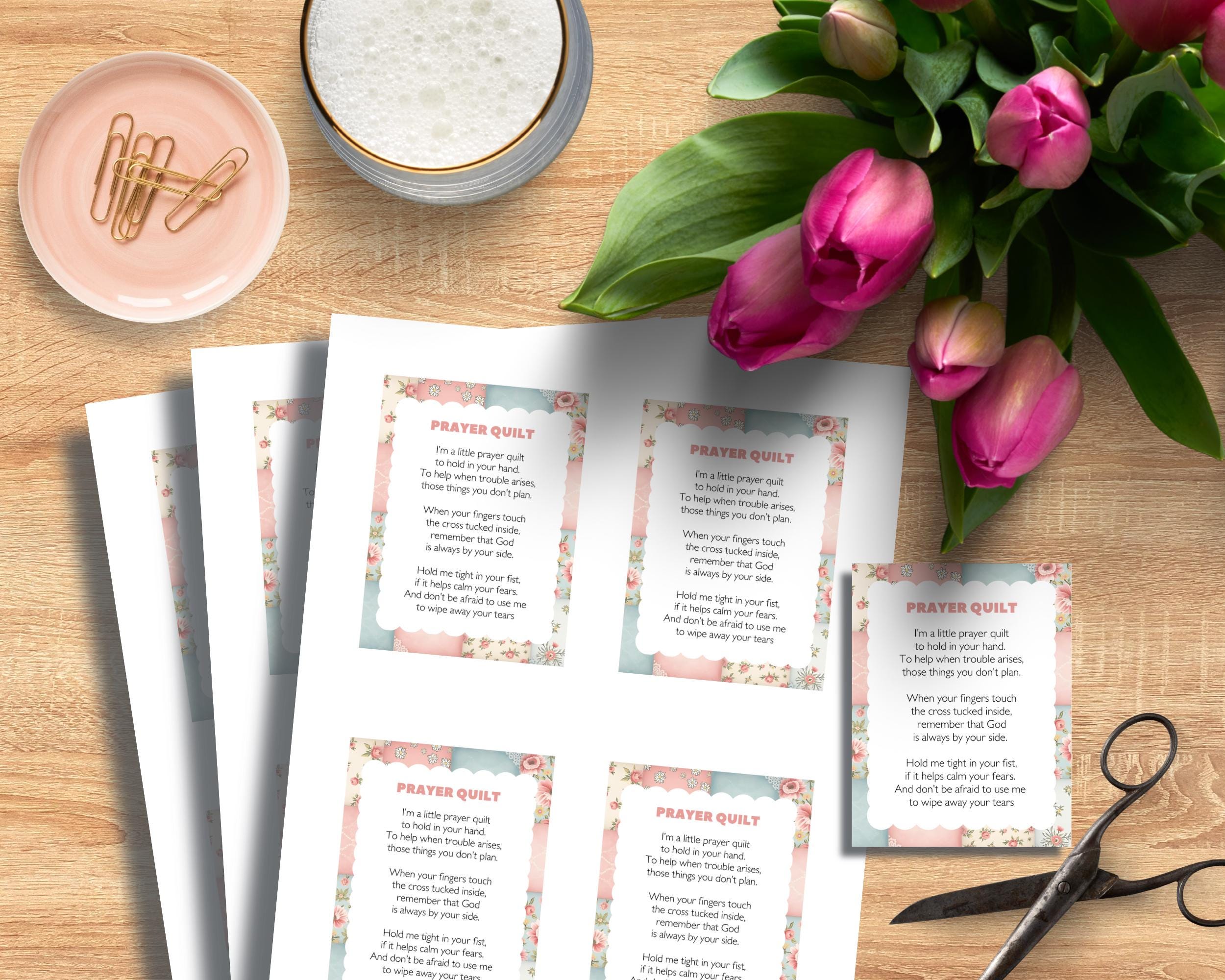 Prayer Quilt Poem, Printable Gift Tag for Handmade Quilts, Faith ...
