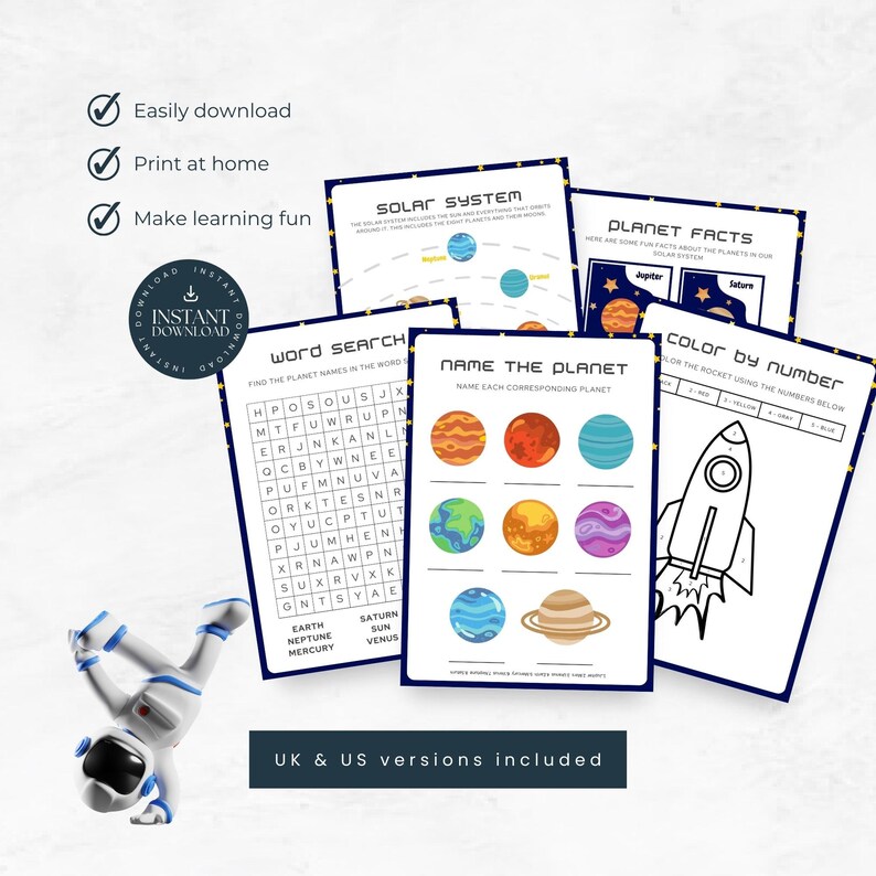 Printable Space Activities For Kids Homeschool Resources Space Themed Printable Space Activities For Kids Homeschool Resources Space Themed