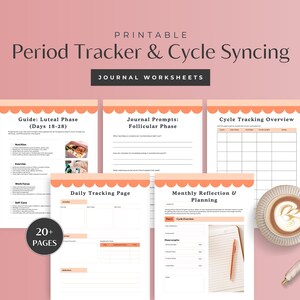Cycle Syncing Journal Printable for Women, Hormone Health & Wellness Tracker, Monthly Menstrual Phases, Self-Care Planner, PDF Download