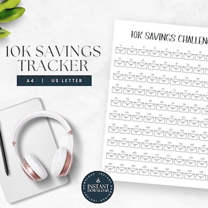Money Challenge, 10000 Savings Challenge, Finance Tracker, 100 Days, Digital Download Pdf, Savings Challenge Printable, 10K Challenge