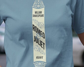 Romeo and Juliet, Shakespeare, Book Spine T-Shirt, Book Lovers Gift, Bookish