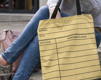 Sac fourre-tout pour carte de bibliothèque, cadeau pour amoureux des livres, cadeau de club de lecture, fourre-tout pour carte de bibliothèque, livresque