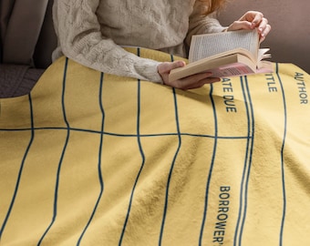 Bibliotheksausweis, Kuscheldecke, Geschenk für Buchliebhaber, Buchnecke, Bücherwurm