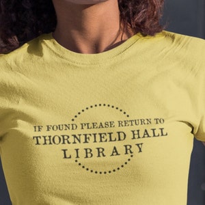 Thornfield Hall Library Shirt, Jane Eyre Gift, Charlotte Bronte T-Shirt