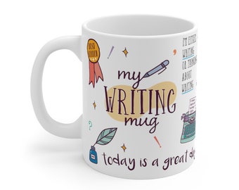 My Writing Mug, Personalized Author Mug, Gift for Authors, NaNoWriMo Mug