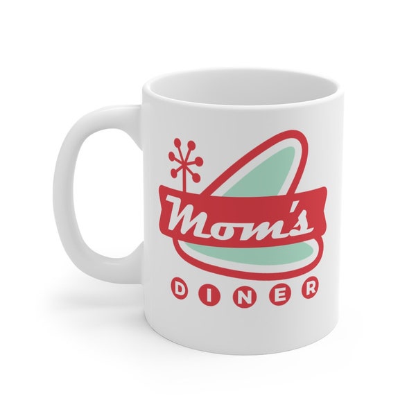 Mom's Diner, Personalized 1950's Diner Mug, Mother's Day Gift, Cooking Gifts