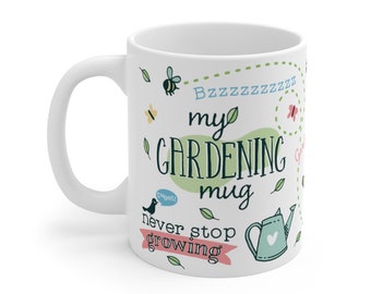 My Gardening Mug, Personalized Garden Lovers Mug, Green Thumb Gift