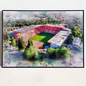 Charlton Athletic Oil Painting Print / The Valley Art Print / Art Print / Football ground / Soccer / Football / Wall Art