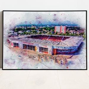 Southampton FC Print / St Mary&#39;s Stadium Art Print / Southampton Print / Football ground / Soccer / Football / Wall Art