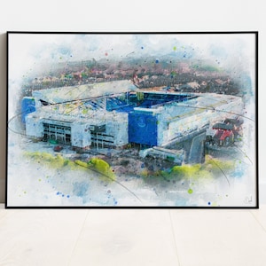 Everton Oil Painting Print / Goodison Park Art Print / Liverpool Print / Football ground / Soccer / Football / Wall Art