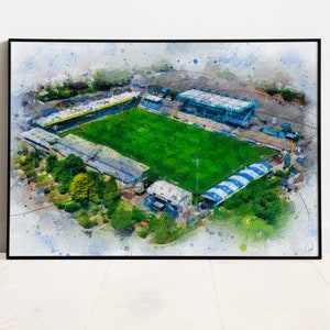 Bristol Rovers Oil Painting Print / Momorial Stadium Art Print / Art Print / Football ground / Soccer / Football / Wall Art