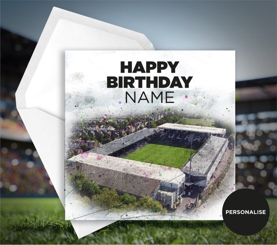Fulham FC Birthday Card Craven Cottage Personalised Etsy UK
