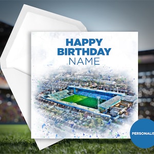 Gillingham FC Geburtstagskarte - Priestfields Stadium - Personalisierte Name Geburtstagskarte - Name Geburtstagskarte - Fußball Geburtstagskarte