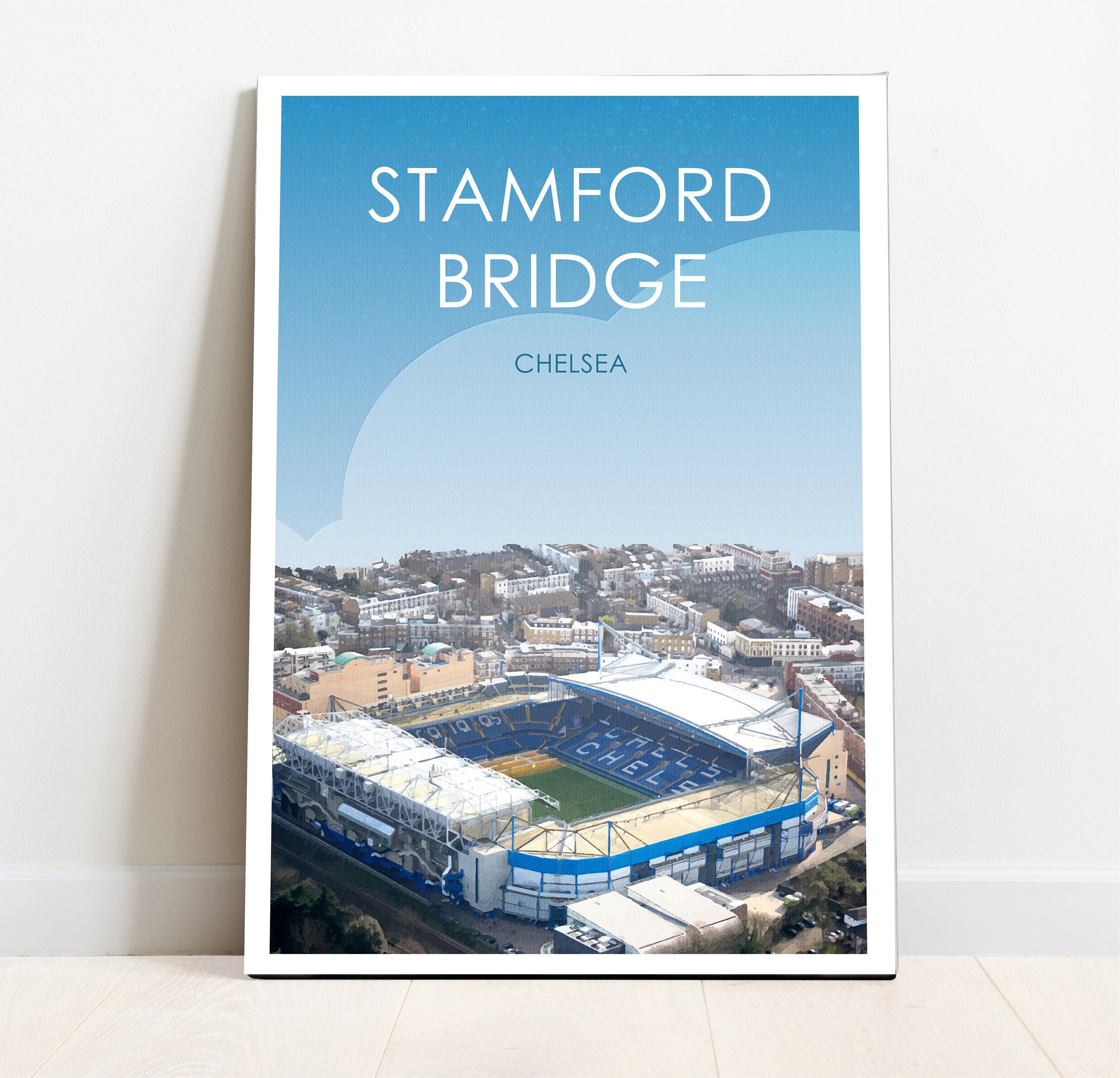 Chelsea Retro Art Print / Stamford Bridge Art Print / Chelsea - Etsy