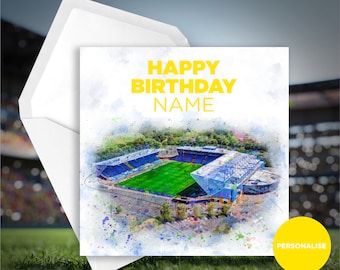 Oxford United Birthday Card - Kassam Stadium - Personalised Name Birthday Card - Name Birthday Card - Football Birthday Card