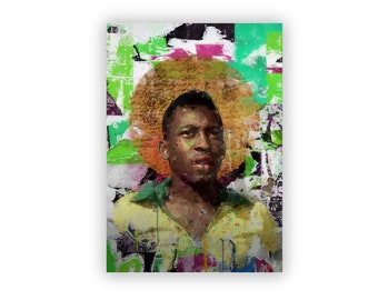 Pele Art Print / Retro Strip / Brazil Print/ Brazilian / Soccer / Football / World Cup / Wall Art