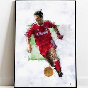 Ian Rush Art Print / Retro Strip / Liverpool Print / Sneakerhead / Soccer / Football / LFC / Reds / Wall Art