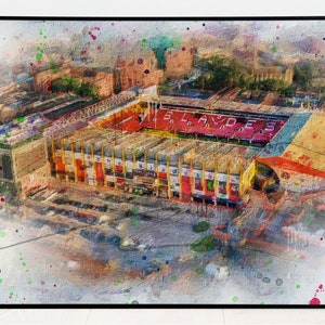 Sheffield United Oil Painting Print / Brammal Lane Art Print / Art Print / Football ground / Soccer / Football / Wall Art