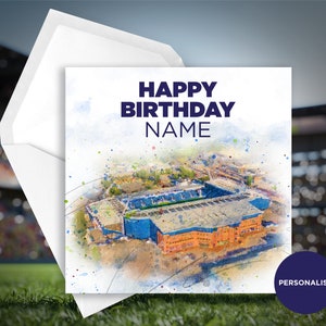 West Bromwich Albion Geburtstagskarte - The Hawthorns - Personalisierte Geburtstagskarte - Name Geburtstagskarte - Fußball Geburtstagskarte