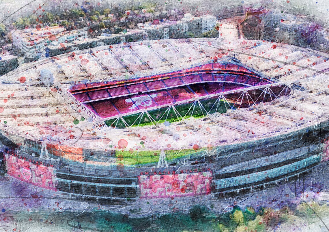 Arsenal Oil Painting Print / Emirates Stadium Art Print / London Print ...