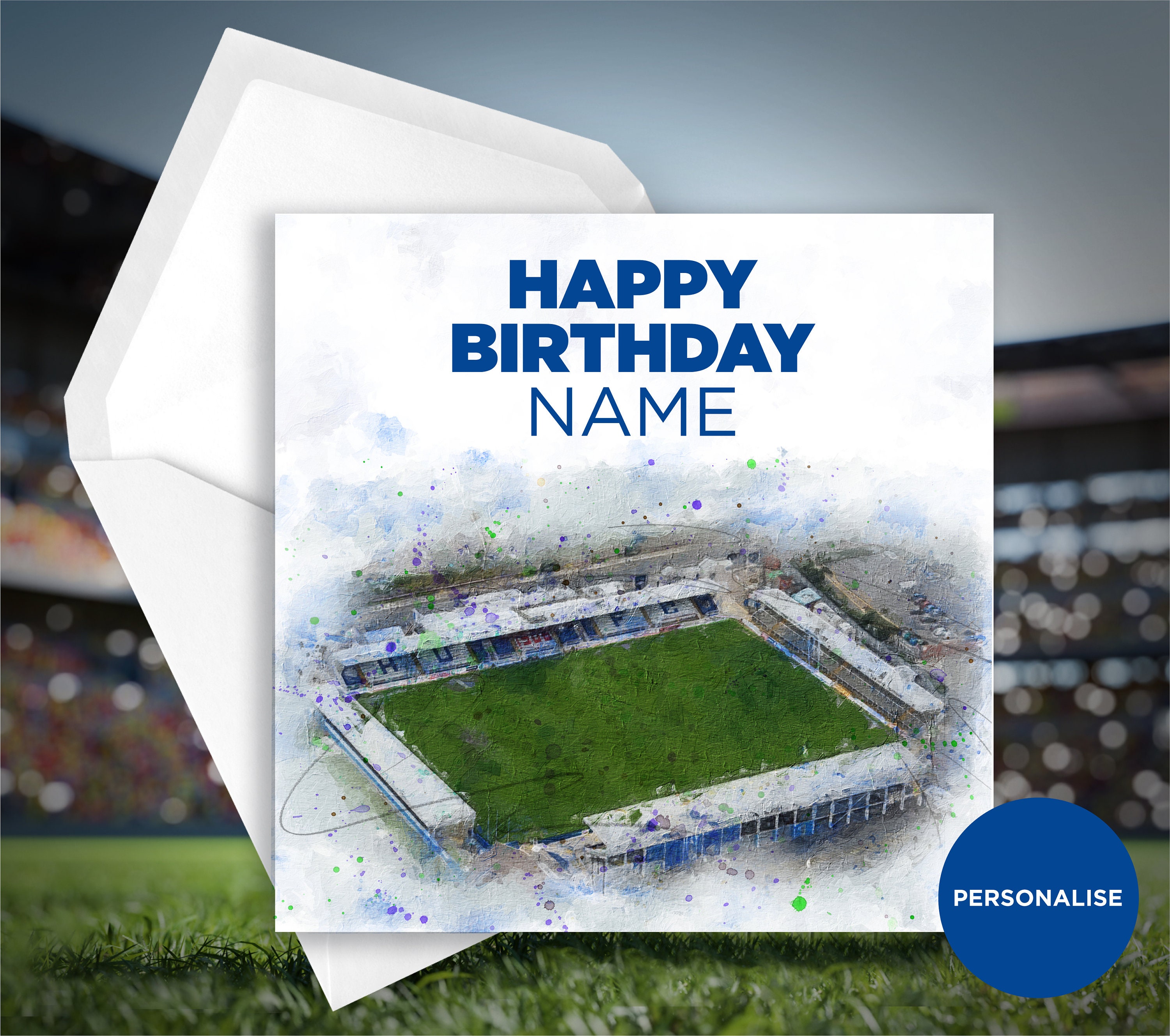 Hartlepool United Birthday Card - Victoria Park - Personalised Birthday Card - Name Birthday Card - Football Birthday Card