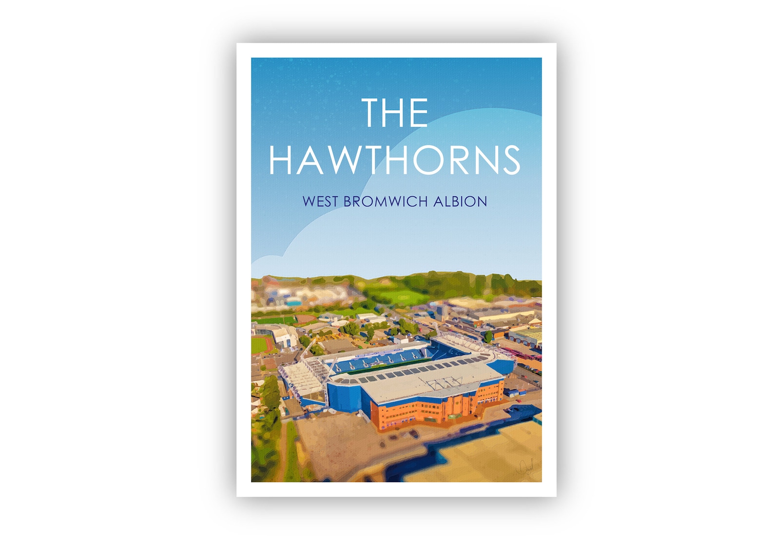 West Bromwich Albion Retro Art Print / the Hawthorns Art Print - Etsy UK