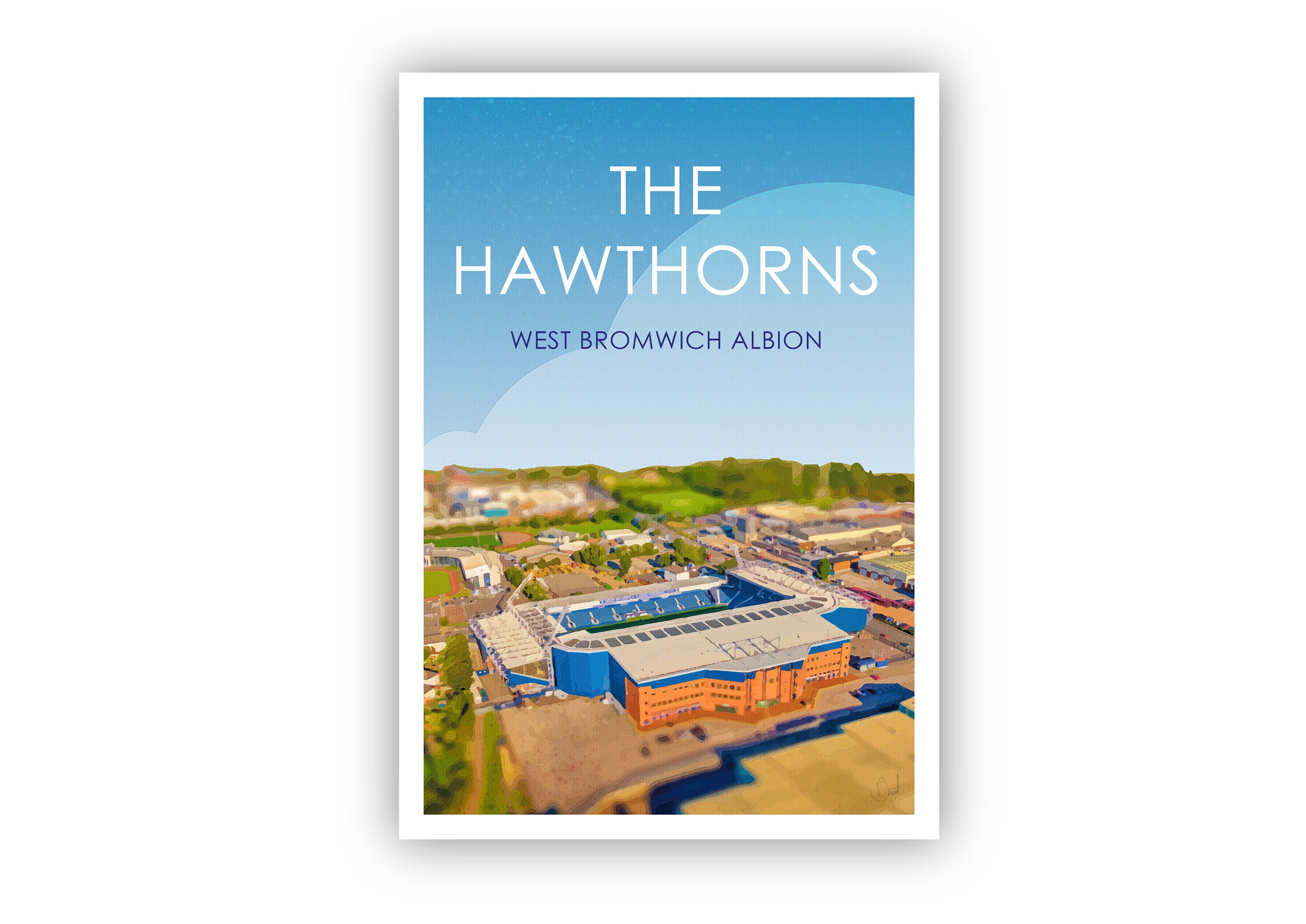 West Bromwich Albion Retro Art Print / the Hawthorns Art Print - Etsy UK
